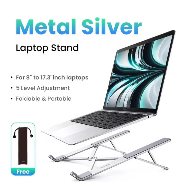 Laptop Stand for Macbook Air Pro Foldable Aluminum Vertical Notebook Stand Laptop Support Macbook Pro Tablet Phone Stand