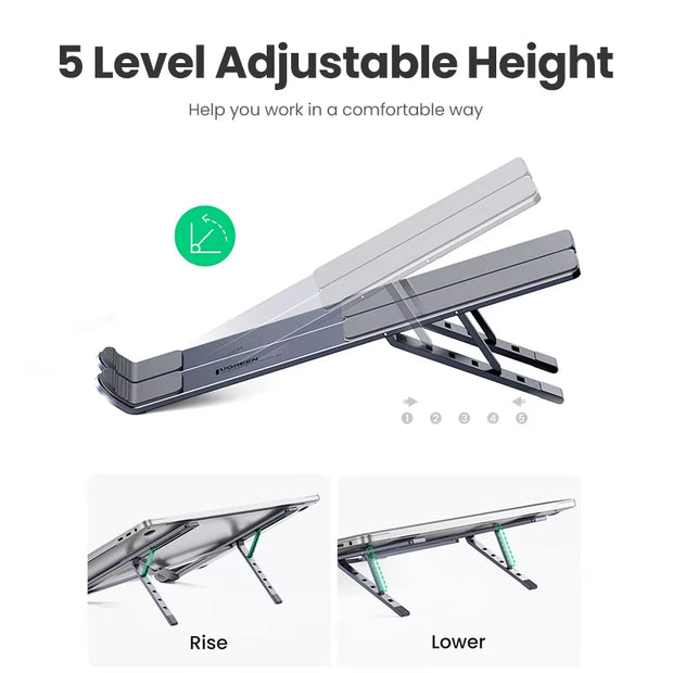 Laptop Stand for Macbook Air Pro Foldable Aluminum Vertical Notebook Stand Laptop Support Macbook Pro Tablet Phone Stand