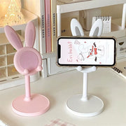 Rabbit Shape Mobile Phone Holder Stand Desktop Metal Desktop Lazy Selfie Live Support Shelf for Phone Pad Tablet Laptop Stand