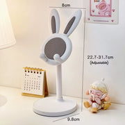 Rabbit Shape Mobile Phone Holder Stand Desktop Metal Desktop Lazy Selfie Live Support Shelf for Phone Pad Tablet Laptop Stand