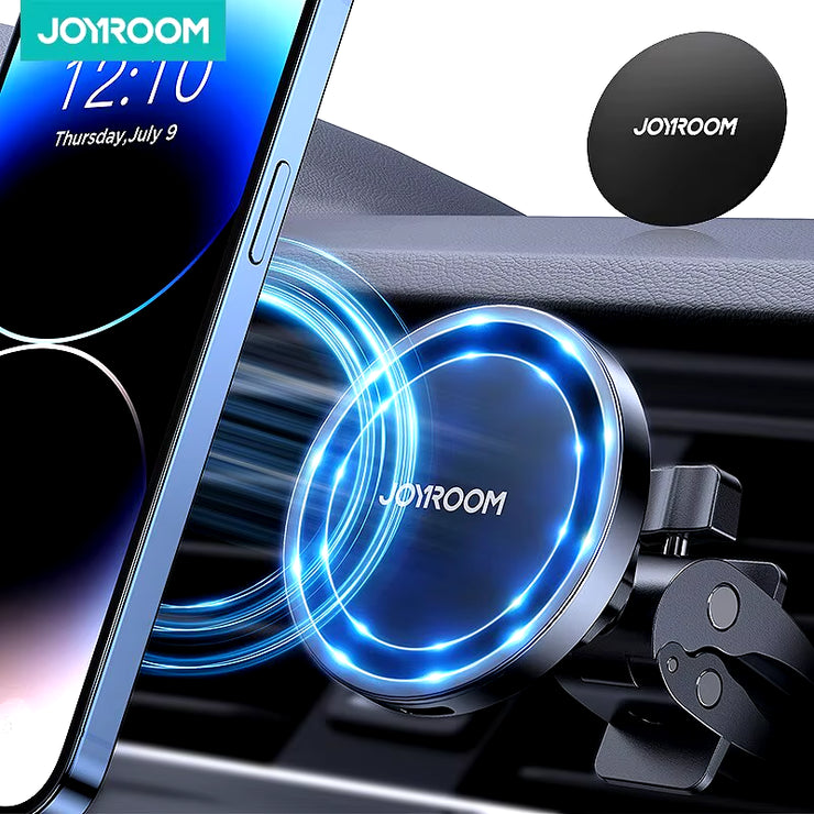 Joyroom Magnetic Car Phone Holder 15W Qi Wireless Car Charger for Iphone 14 13 12 Series Fast Air Vent Charging Phone Holder