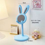 Rabbit Shape Mobile Phone Holder Stand Desktop Metal Desktop Lazy Selfie Live Support Shelf for Phone Pad Tablet Laptop Stand