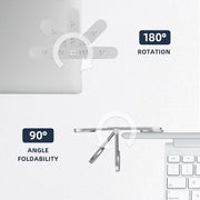 Laptop Phone Holder Link Bracket Magnetic Notebook Side Mount Clip Adjustable Aluminum Alloy Computer Monitor Expansion Bracket