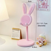 Rabbit Shape Mobile Phone Holder Stand Desktop Metal Desktop Lazy Selfie Live Support Shelf for Phone Pad Tablet Laptop Stand